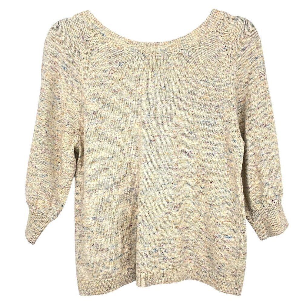 Bellerose Avogy Sweater Womens Small Beige Cotton Acrylic Linen Knit Pullover - Picture 4 of 12